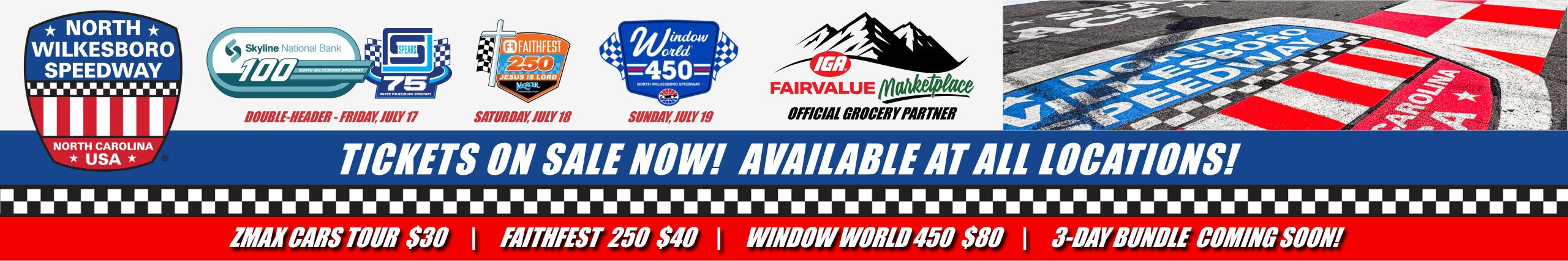 North Wilkesboro Speedway Tickets Banners